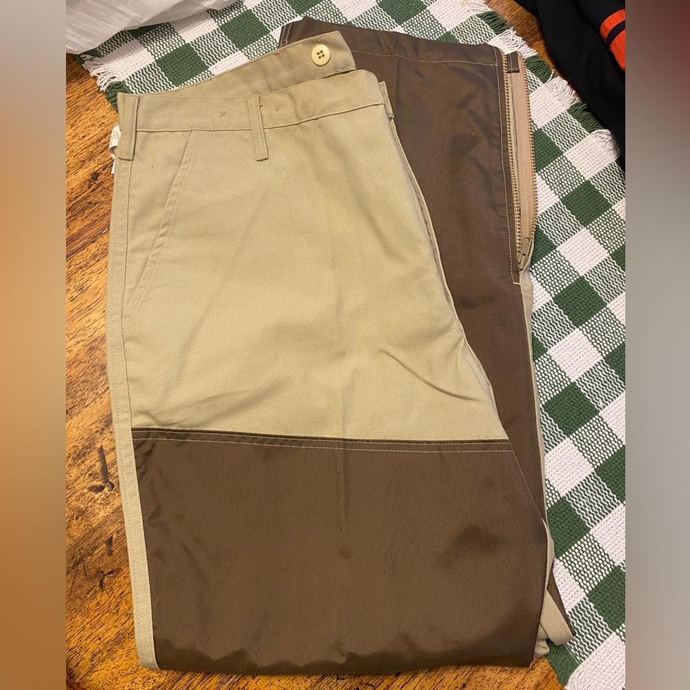 Men's Two-Tone Brown and Tan Pants